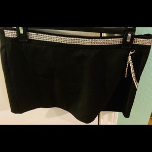 Ladies black mini skirt